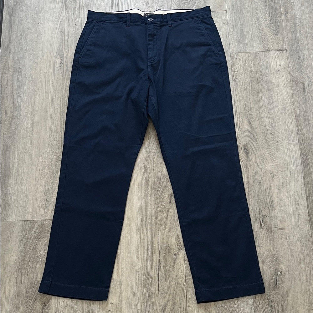 J. Crew Men's Dark Blue 1040 Stretch Straight Leg Chinos NWOT
